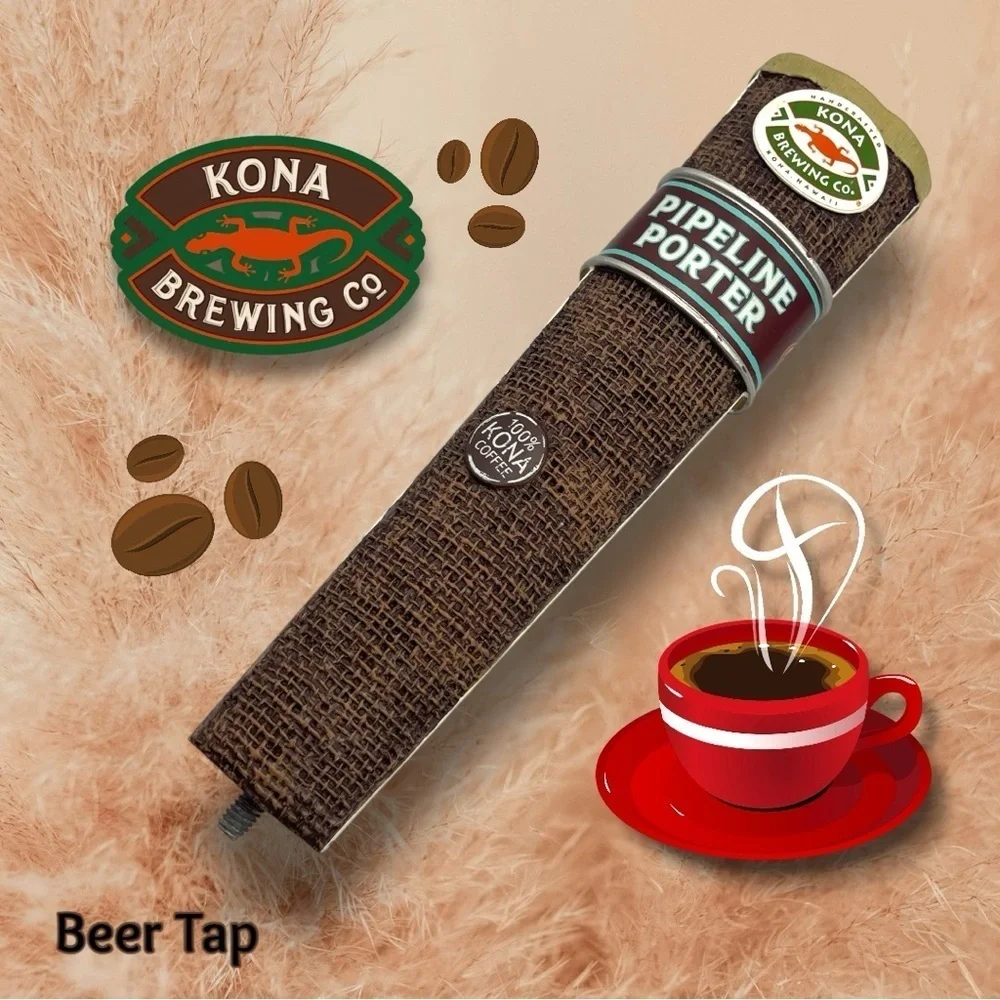 Kona Brewing Co. Pipeline Porter Beer Tap Handle Breweriana